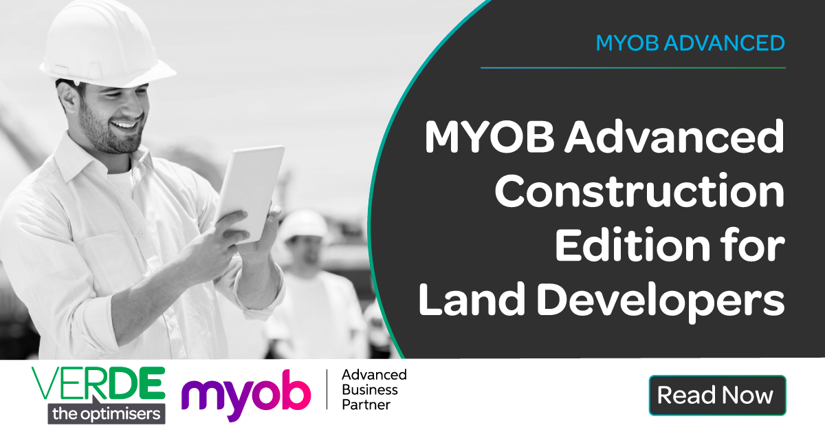 MYOB Advanced Construction Edition for Land Developers